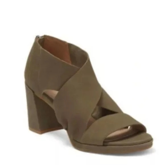 Eileen Fisher Marla Block Heel Crisscross Strappy  Sandals - Picture 2 of 9